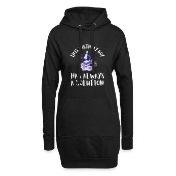 10 Years Old Science Birthday Kid 9 - Hoodie-Kleid - Schwarz - Vorne