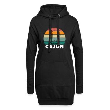 Cajon Box Drum Instrument Peruvian Cajon - Hoodie-Kleid - Schwarz - Vorne