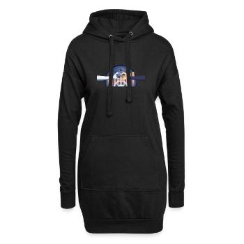 Artificial Intelligence Ai Chat - Hoodie-Kleid - Schwarz - Vorne