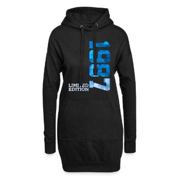 39. GEBURTSTAG LIMITED EDITION 1987 - Hoodie-Kleid - Schwarz - Vorne