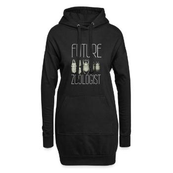 Future Zoologist Birthday Wildlife - Sweat-shirt à capuche long Femme - noir - Devant