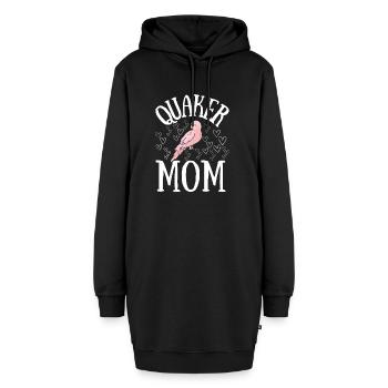 Blue Quaker Parrot Maman - Sweat-shirt à capuche long Femme - noir - Devant