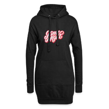 Soirée de jeu L’hôte pose une question Soirée de jeu - Sweat-shirt à capuche long Femme - noir - Devant
