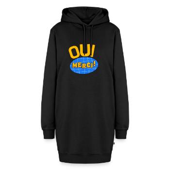 Oui Oui Merci - Hoodie-Kleid - Schwarz - Vorne