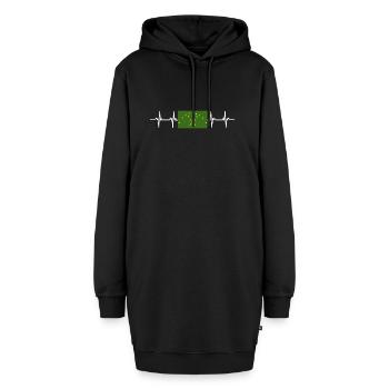 Drapeau russe - Adygea - Sweat-shirt à capuche long Femme - noir - Devant