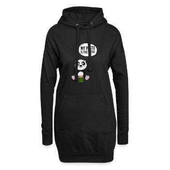 Italian Cuisine - Basil Pesto Is The Besto - Hoodie-Kleid - Schwarz - Vorne