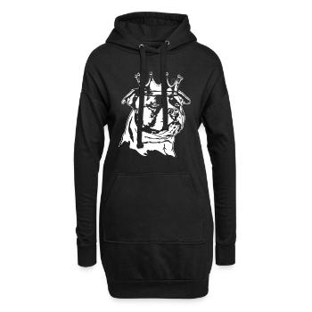 American Bulldog Krone Hunde Hund Wilsigns - Hoodie-Kleid - Schwarz - Vorne