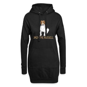 Jack Russell - Hoodie-Kleid - Schwarz - Vorne