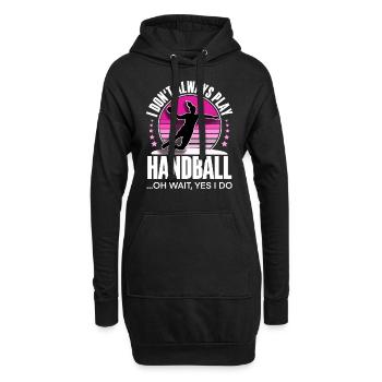 Handball Handball Joueur de handball féminin - Sweat-shirt à capuche long Femme - noir - Devant