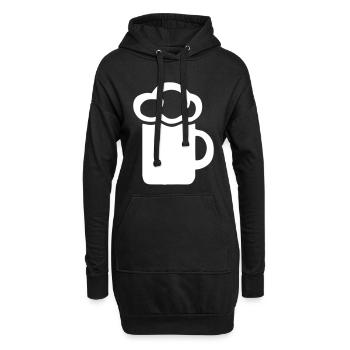 Bier - Bierkrug - Bier Symbol - Hoodie-Kleid - Schwarz - Vorne
