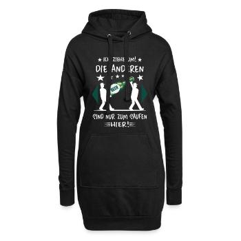 Umzugs Helfer - Hoodie-Kleid - Schwarz - Vorne