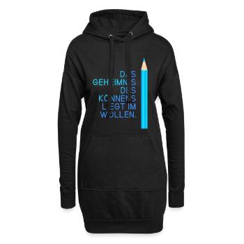 schule motivation einschulung prüfung abi spruch l - Hoodie-Kleid - Schwarz - Vorne