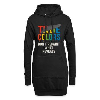 True Colors malen nicht neu, was enthüllt wird - Hoodie-Kleid - Schwarz - Vorne