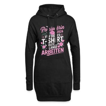 Retraité 2026 - Sweat-shirt à capuche long Femme - noir - Devant