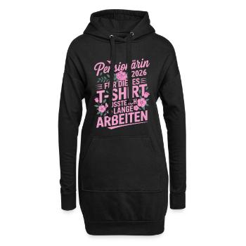 Retraité 2026 - Sweat-shirt à capuche long Femme - noir - Devant