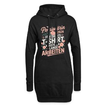 Retraité 2026 - Sweat-shirt à capuche long Femme - noir - Devant