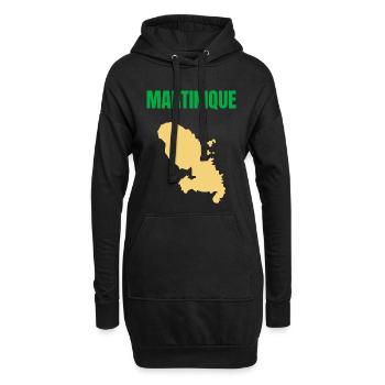 T-shirt Martinique – Antilles - Sweat-shirt à capuche long Femme - noir - Devant