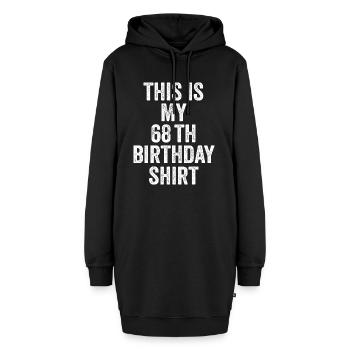 68. Geburtstag 68. Geburtstagsgeschenk - 68. Geburtstagsgeschenk - Hoodie-Kleid - Schwarz - Vorne