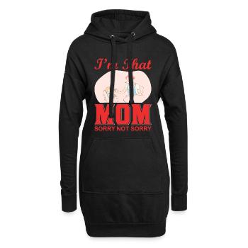 Je suis cette maman, désolée, pas désolée, chemise drôle. - Sweat-shirt à capuche long Femme - noir - Devant