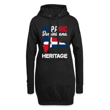 Drapeau de la République dominicaine Dom Rep Pride - Sweat-shirt à capuche long Femme - noir - Devant