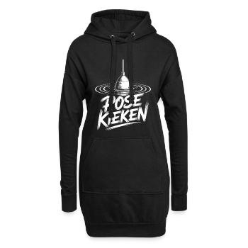 Pose Kieken Angeln - Hoodie-Kleid - Schwarz - Vorne