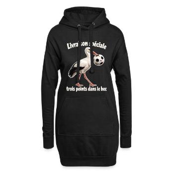 Colmar Cigogne Foot - Hoodie-Kleid - Schwarz - Vorne