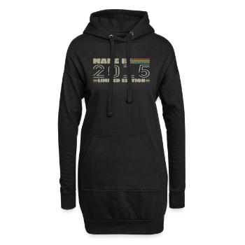 Cadeau d'anniversaire 2015 vintage 2015 né en 2015 - Sweat-shirt à capuche long Femme - noir - Devant