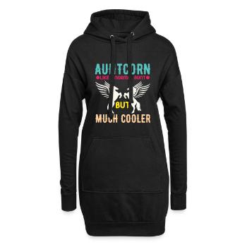 Tantecorn Wie Eine Normale Tante Aber Cooler - Hoodie-Kleid - Schwarz - Vorne