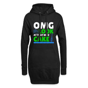 Omg Découvrez ce beau gâteau - Cuisine - Sweat-shirt à capuche long Femme - noir - Devant