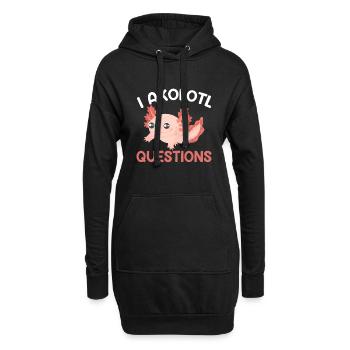 Ich Axolotl Frage - Lustige Axolotl - Hoodie-Kleid - Schwarz - Vorne