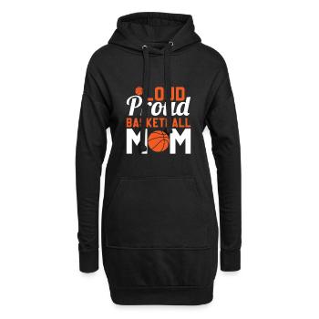 Laute Stolze Basketball-Mutter - Basketballer - Hoodie-Kleid - Schwarz - Vorne