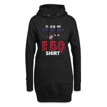 Das Ist Mein 4. Juli BBQ-Shirt - Hoodie-Kleid - Schwarz - Vorne