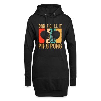 Ne l’appelez pas ping-pong - tennis de table - Sweat-shirt à capuche long Femme - noir - Devant