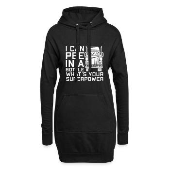 Ich Kann In Eine Flasche Pinkeln - Truck Fahrer - Hoodie-Kleid - Schwarz - Vorne