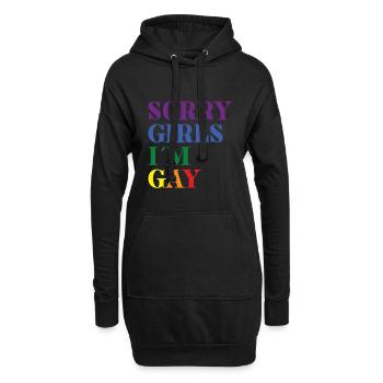 Sorry Mädels Ich Bin Schwul - Bisexuell - Hoodie-Kleid - Schwarz - Vorne
