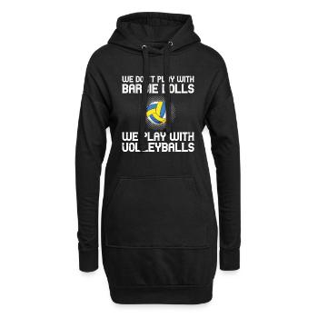 Cette fille aime Jésus et le volleyball - Sweat-shirt à capuche long Femme - noir - Devant