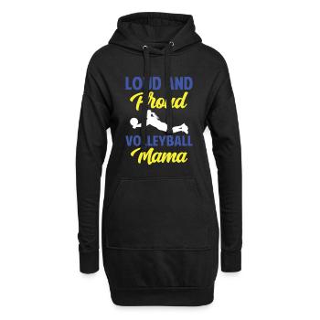 Wir Spielen Nicht Mit Puppe Wir Spielen Volleybal - Hoodie-Kleid - Schwarz - Vorne