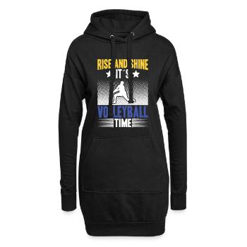 Kleiner Bruder Größter Fan - Volleyball - Hoodie-Kleid - Schwarz - Vorne