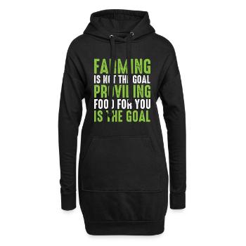 L’agriculture n’est pas le but - Agriculteur - Sweat-shirt à capuche long Femme - noir - Devant