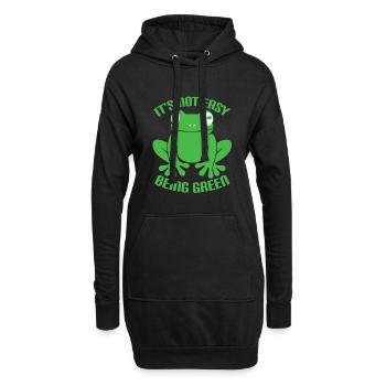 Ce n’est pas facile d’être vert - Sweat-shirt à capuche long Femme - noir - Devant