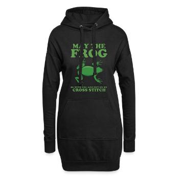 Möge Der Frosch Mit Dir Sein Und Nicht Auf Dem - Hoodie-Kleid - Schwarz - Vorne