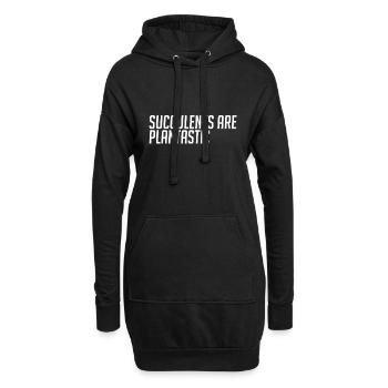 Sukkulenten Sind Phantastisch - Hoodie-Kleid - Schwarz - Vorne