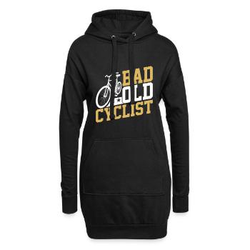 Schlechter Alter Fahrrad Fahrer - Hoodie-Kleid - Schwarz - Vorne