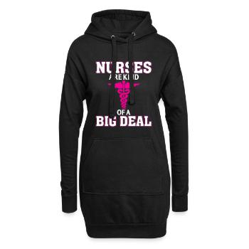 Les infirmières sont un gros problème - Sweat-shirt à capuche long Femme - noir - Devant