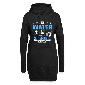 Je fais du ski nautique pour brûler les fous - Sweat-shirt à capuche long Femme - noir - Devant