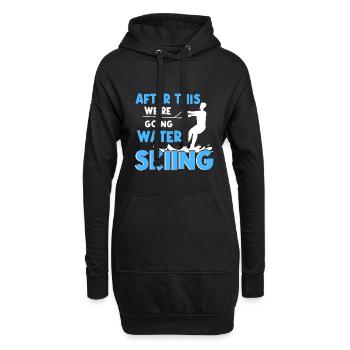 Ensuite, nous faisons du ski nautique - Sweat-shirt à capuche long Femme - noir - Devant