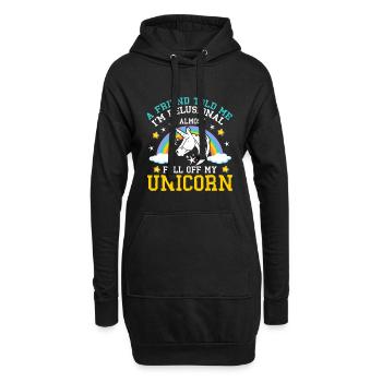 Un ami m’a dit que j’avais des délires - Sweat-shirt à capuche long Femme - noir - Devant