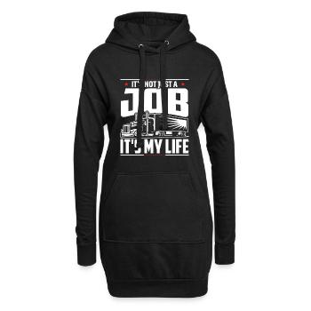 Es Ist Nicht Nur Ein Job Es Ist Mein Leben - Hoodie-Kleid - Schwarz - Vorne