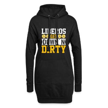 Liberos Werden Schmutzig - Hoodie-Kleid - Schwarz - Vorne