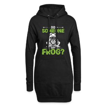 Wenn Dein Frosch Perfekt Ist Wer Braucht Prinzen - Hoodie-Kleid - Schwarz - Vorne